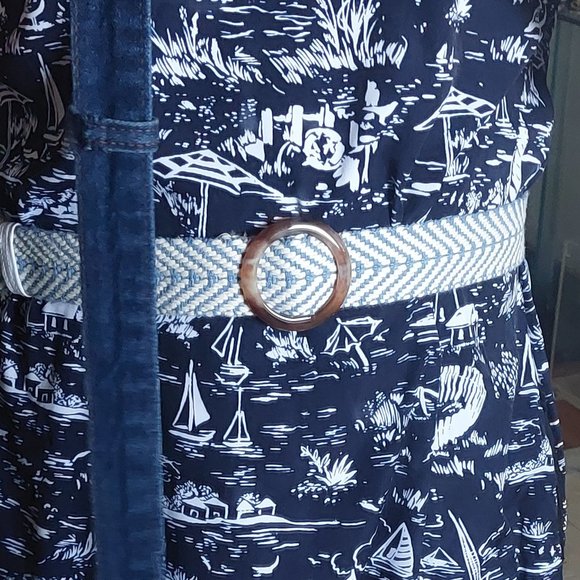 Denim Belt and Multi Colored Belt Bundle 2 BELTS - Picture 4 of 6